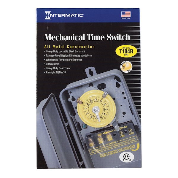 Intermatic Indoor and Outdoor Mechanical Timer Switch 277 V Gray